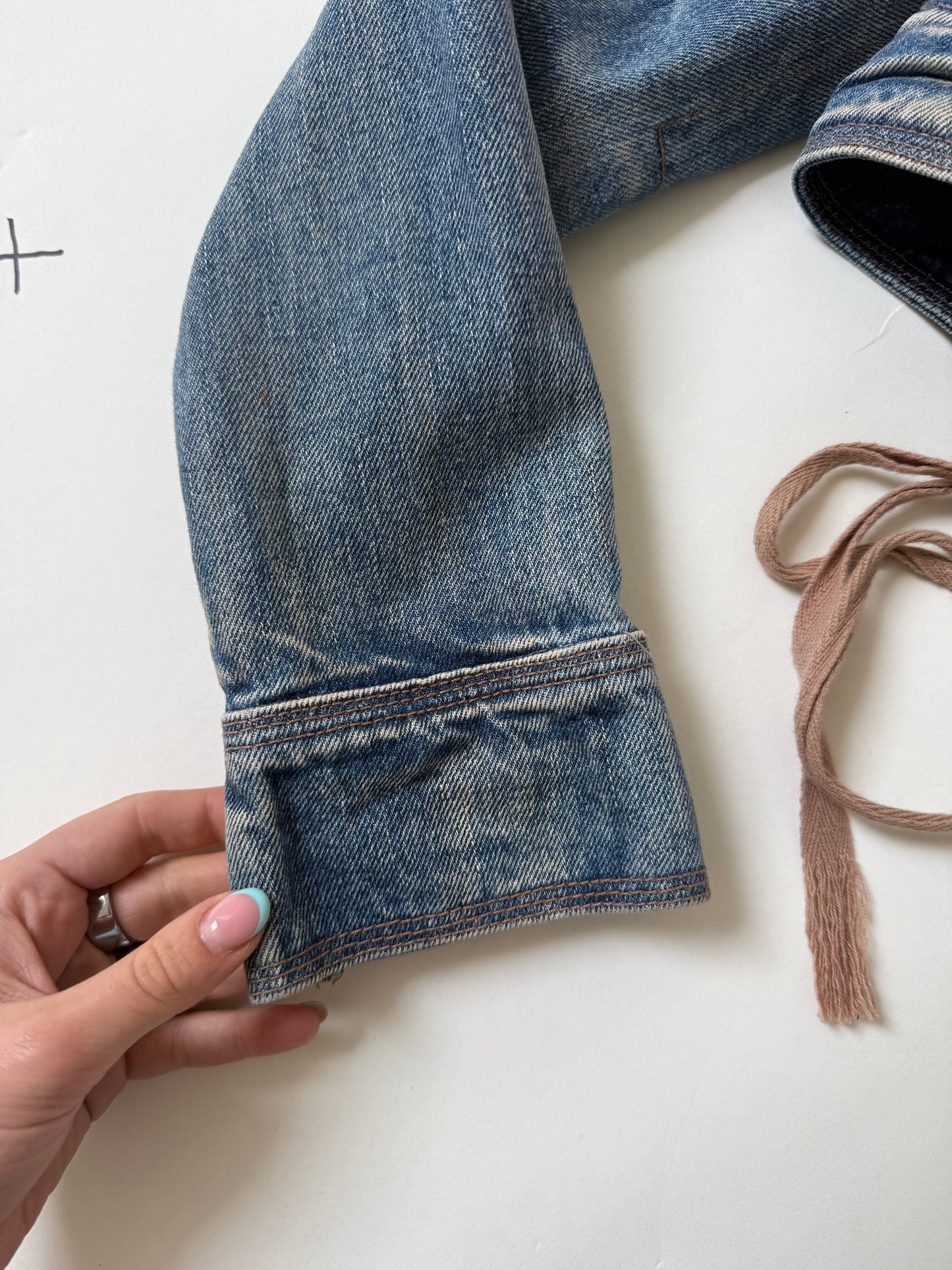 Cropped Denim Corset Jacket (UK14)