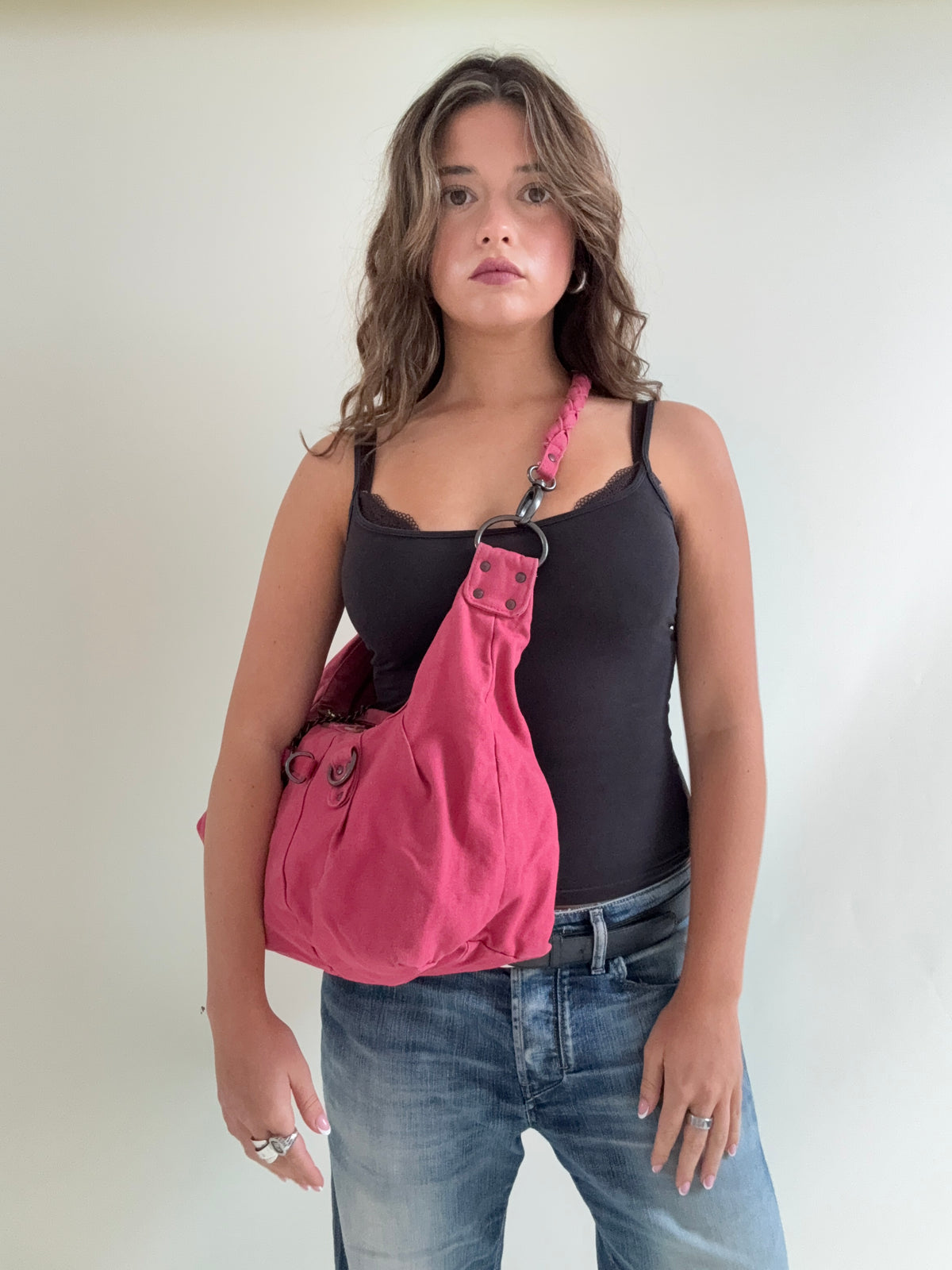 Vintage Diesel Pink Slouchy Handbag