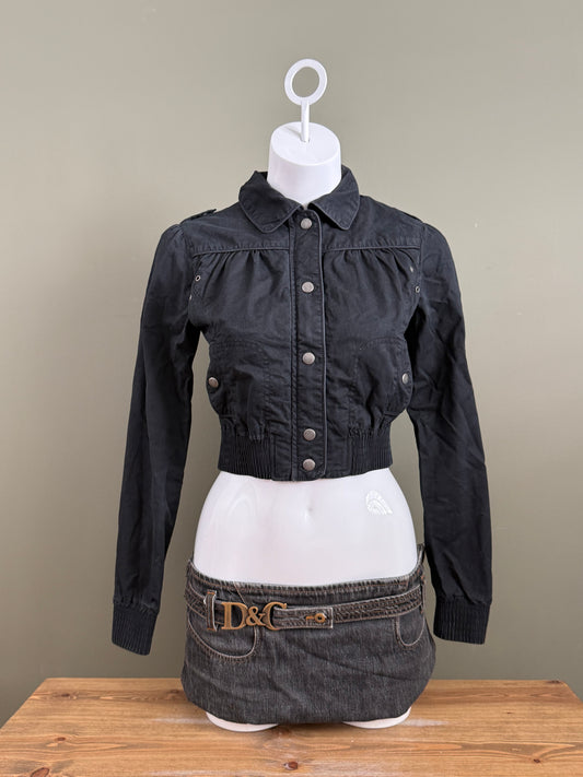 Jane Norman Crop Bomber Jacket (UK8)