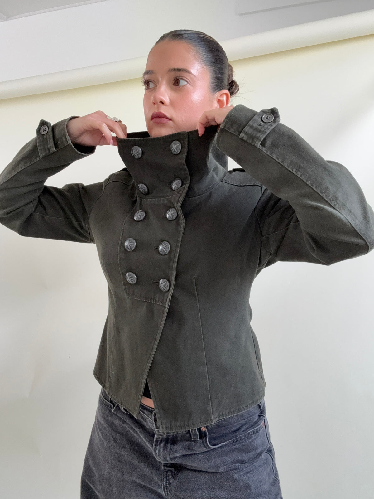 Firetrap Military Funnel Neck Jacket (M)