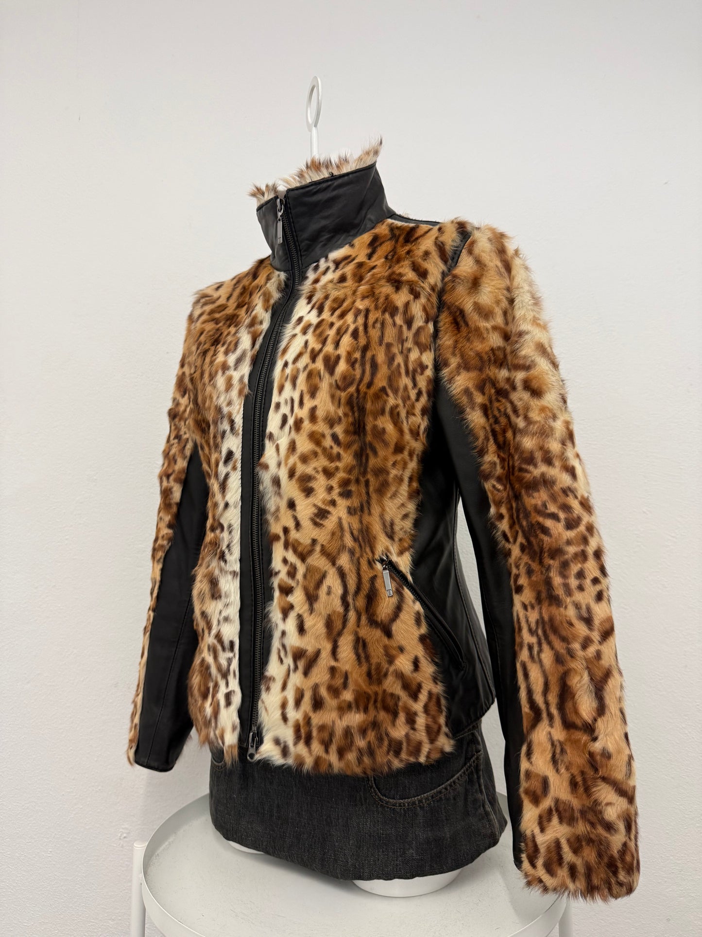 Leather, Faux Fur Jacket (M)