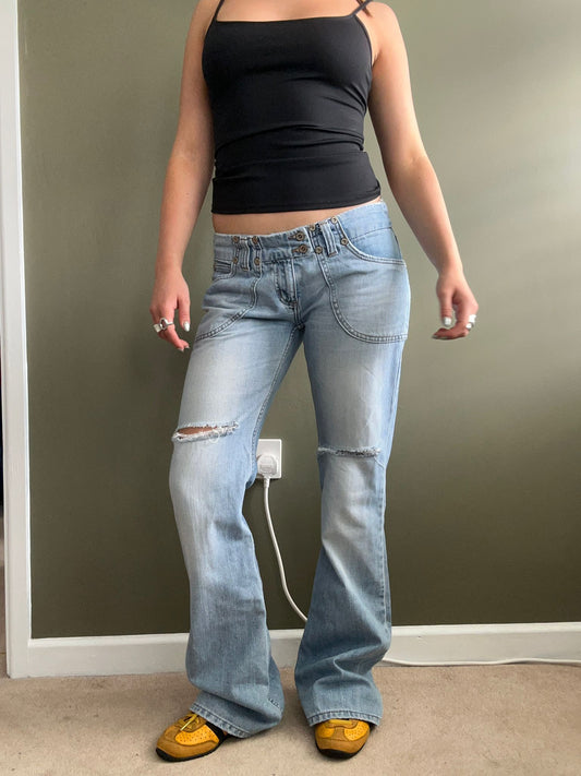 Y2K Distressed Jeans (UK10)
