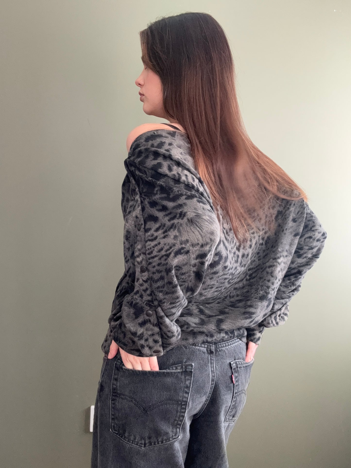 Allsaints Batwing Popper Jumper (S)