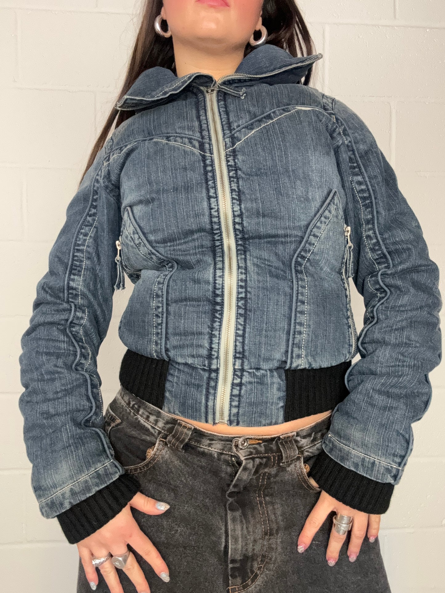 Pepe Jeans Denim Puffer Jacket