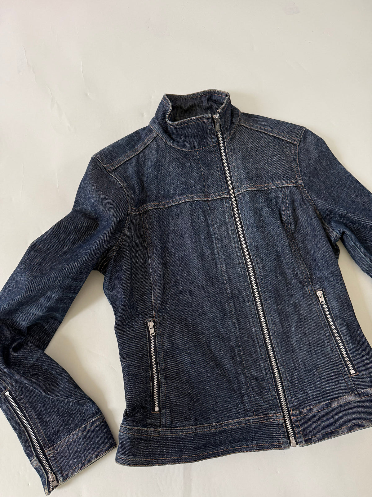 French Connection Asymmetric Denim Jacket (M)