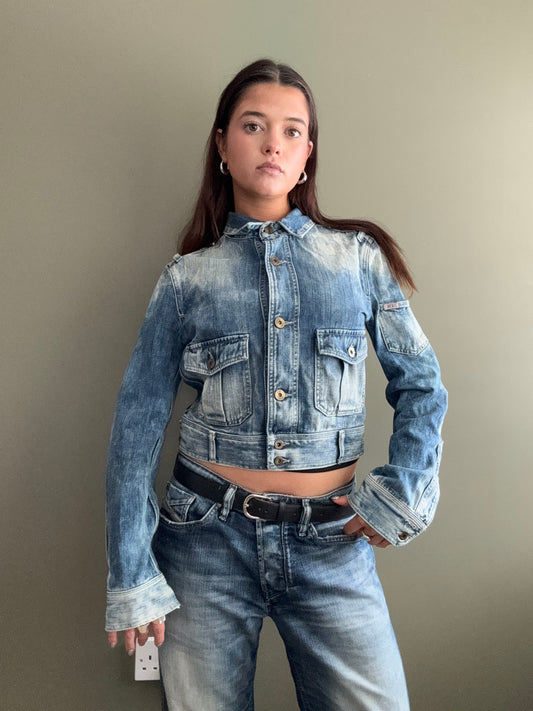 Diesel Distressed Denim Jacket (M)