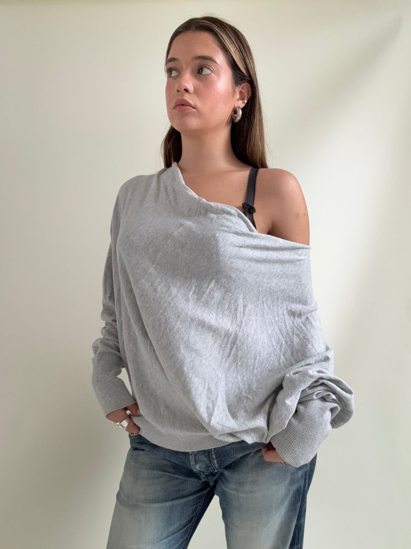 Allsaints Grey Batwing Jumper (UK14)