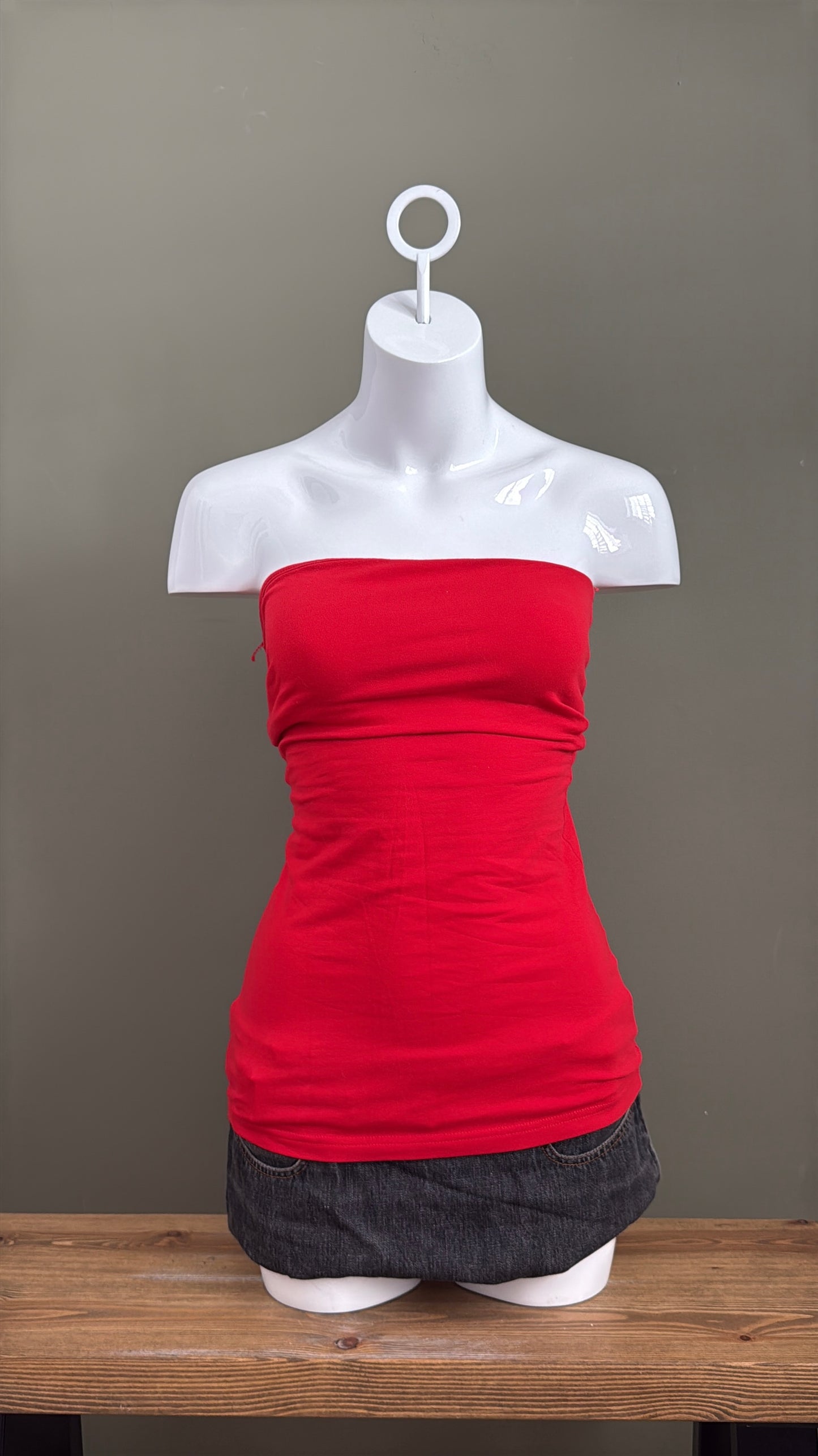 Y2K Red Bandeau Top (UK10)