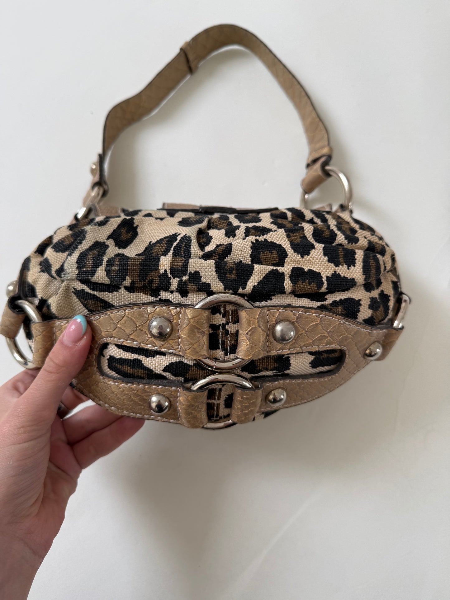 Guess Leopard Print Shoulder Bag