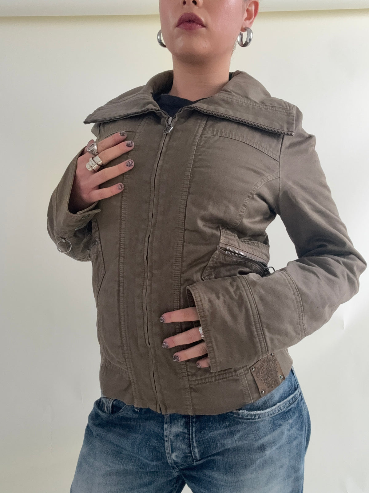 Diesel Funnel Neck Fitted Jacket (M)