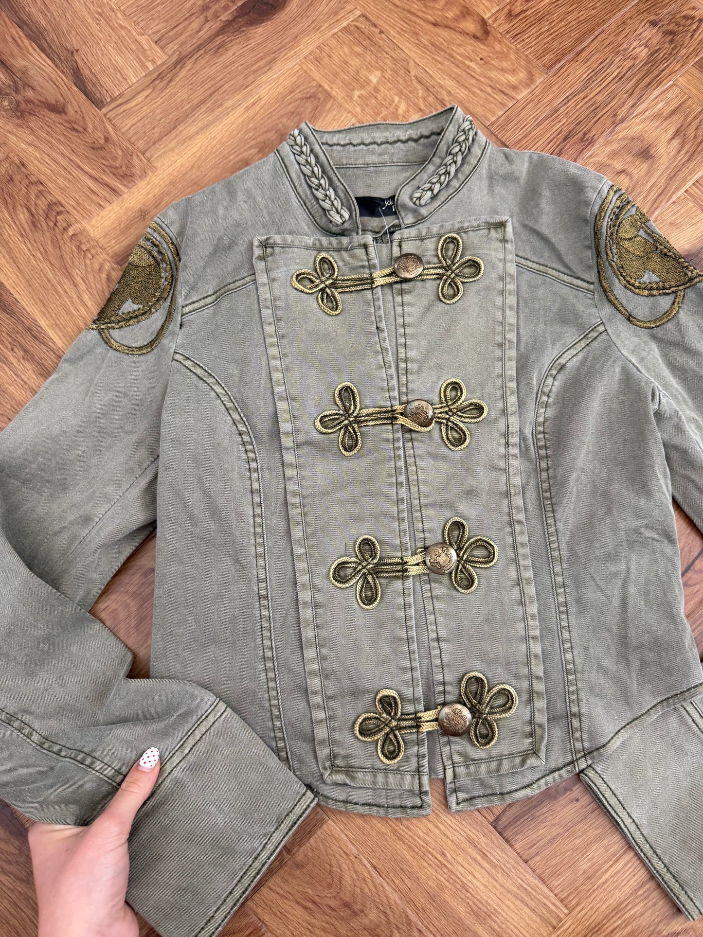 Jane Norman Deadstock Cropped Military Jacket (UK10)