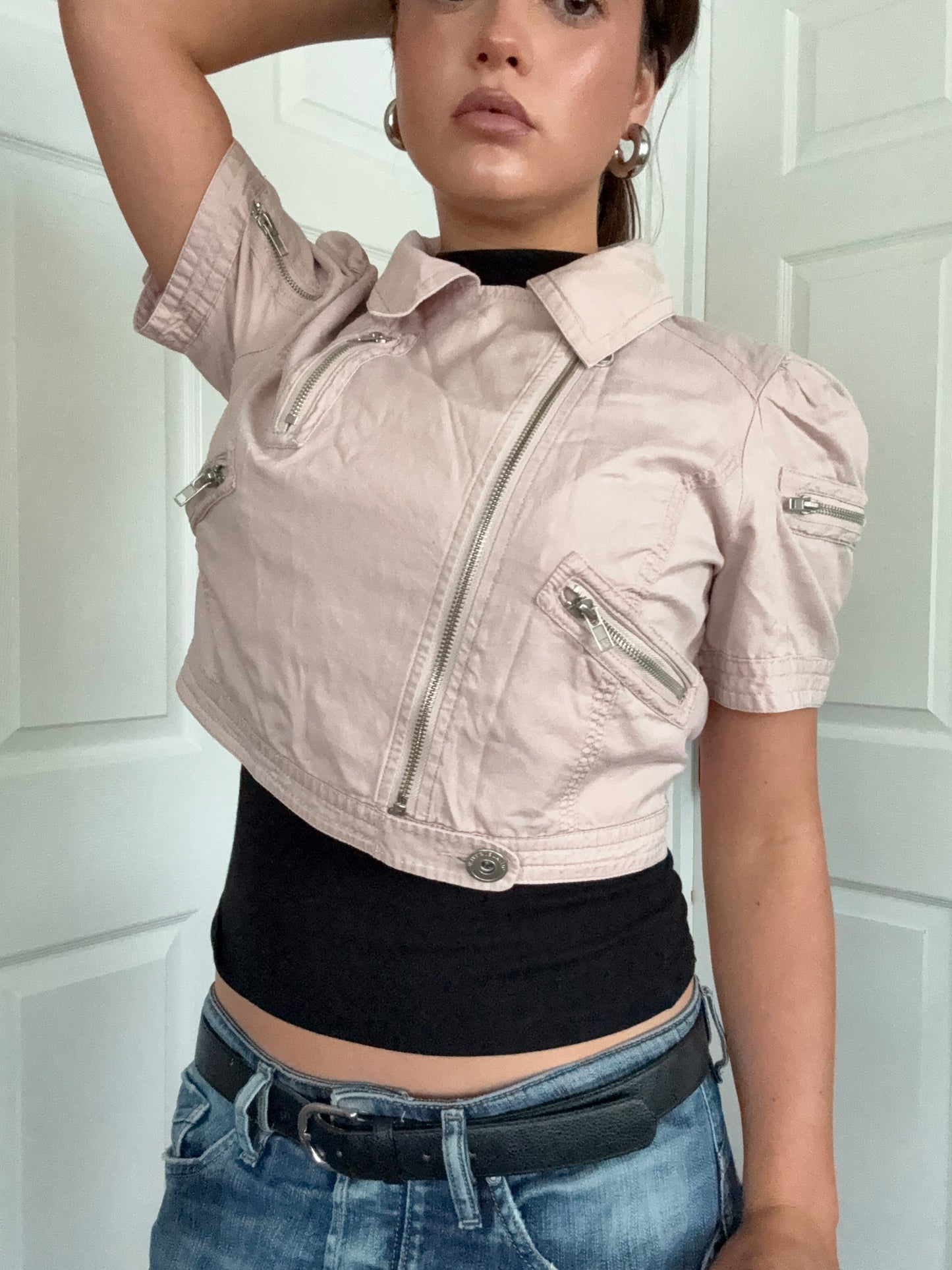 Cropped Cotton Shortsleeve Coat (UK14)