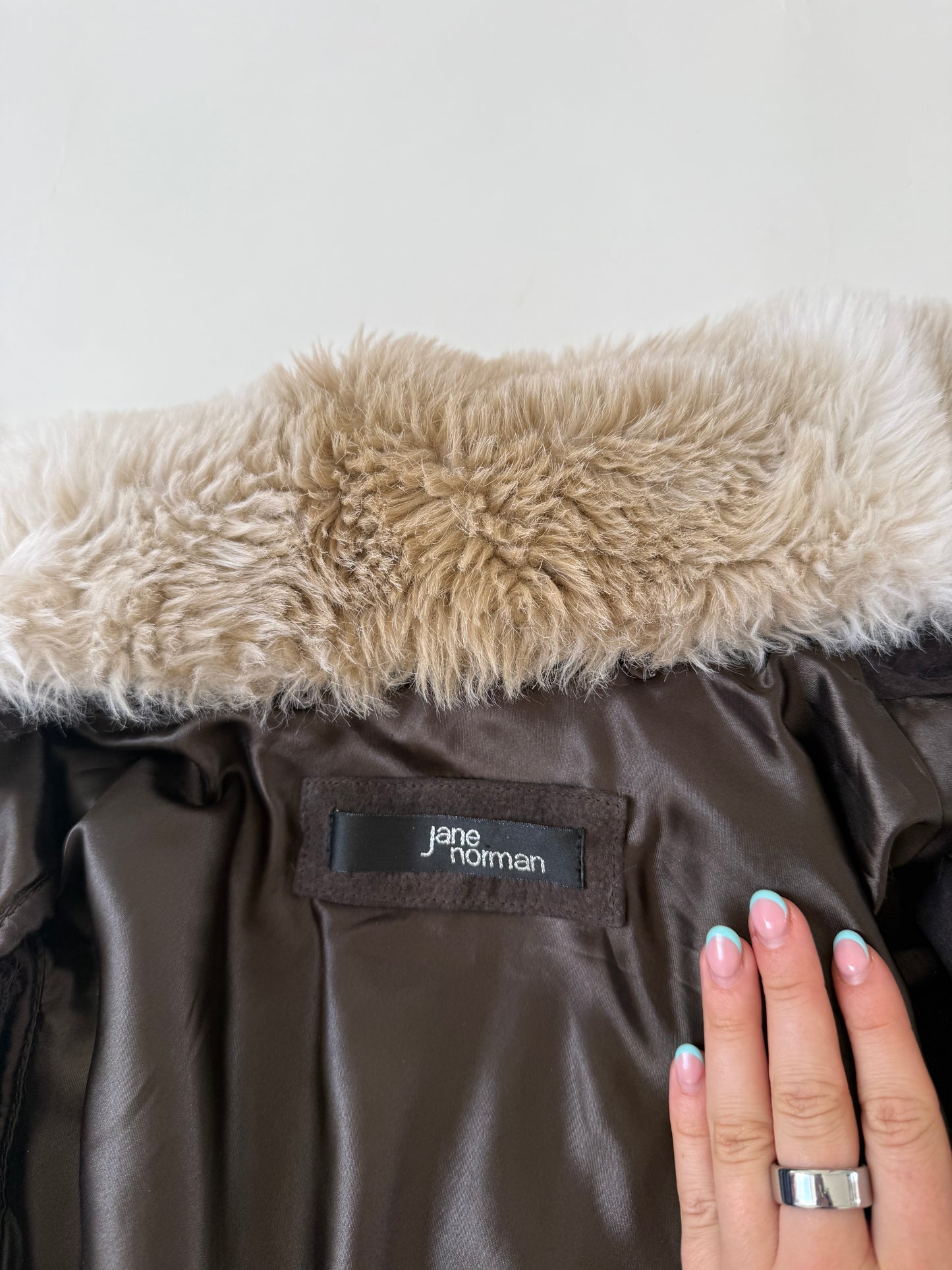 Jane Norman Suede, Faux Fur Buckle Jacket (UK6)