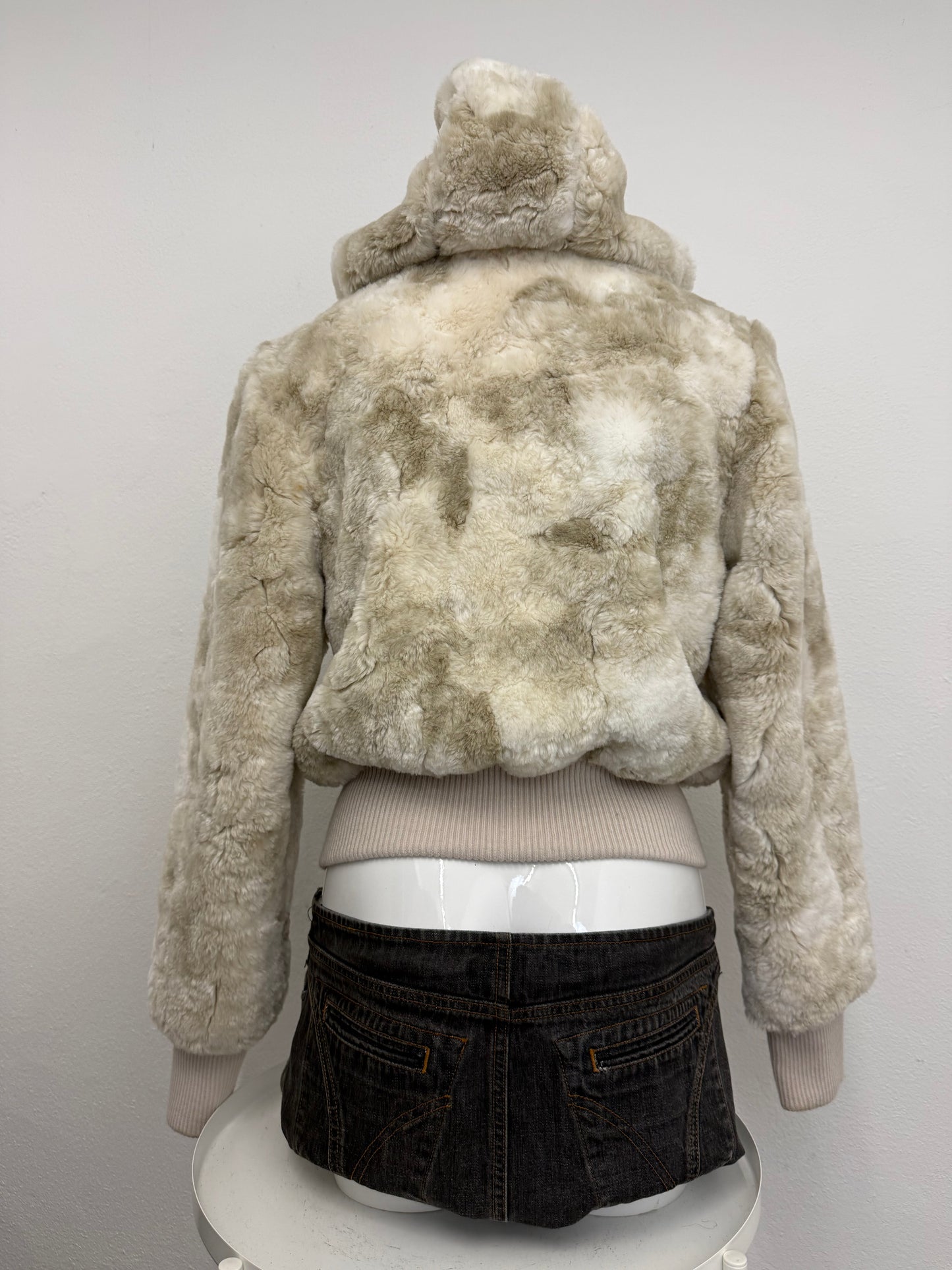 Faux Fur Bomber Jacket (UK12)