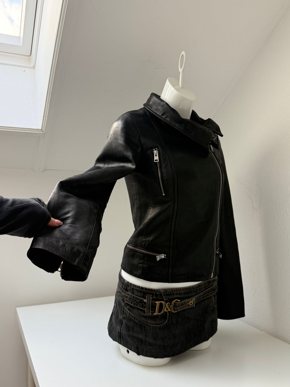 Allsaints Leather Buckle Jacket (UK8)