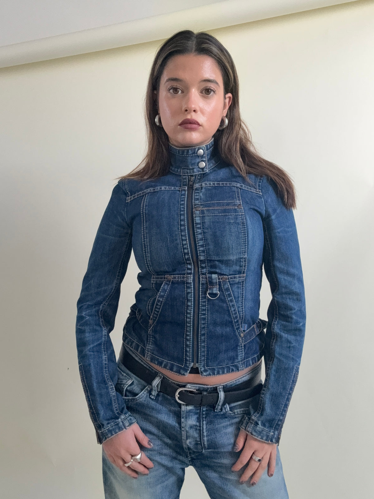 French Connection Denim Cargo Jacket (UK6)