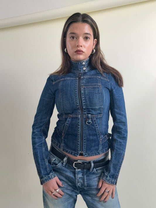 French Connection Denim Cargo Jacket (UK6)