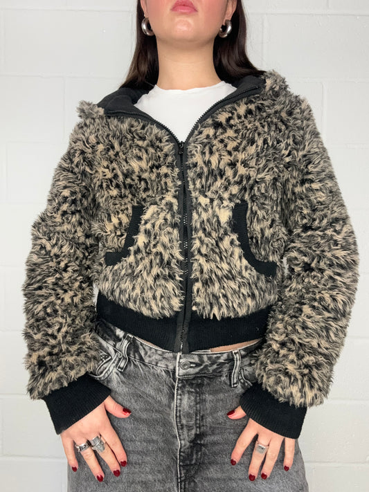 Faux Fur Leopard Jacket (UK10)