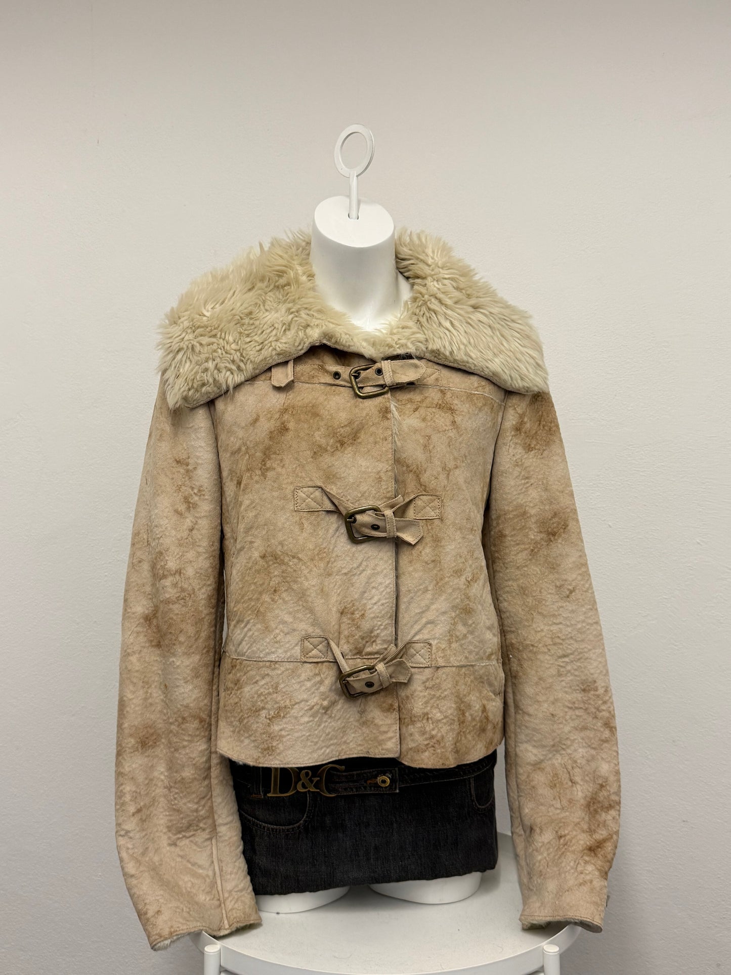 Faux Fur Armani Buckle Jacket (UK14)