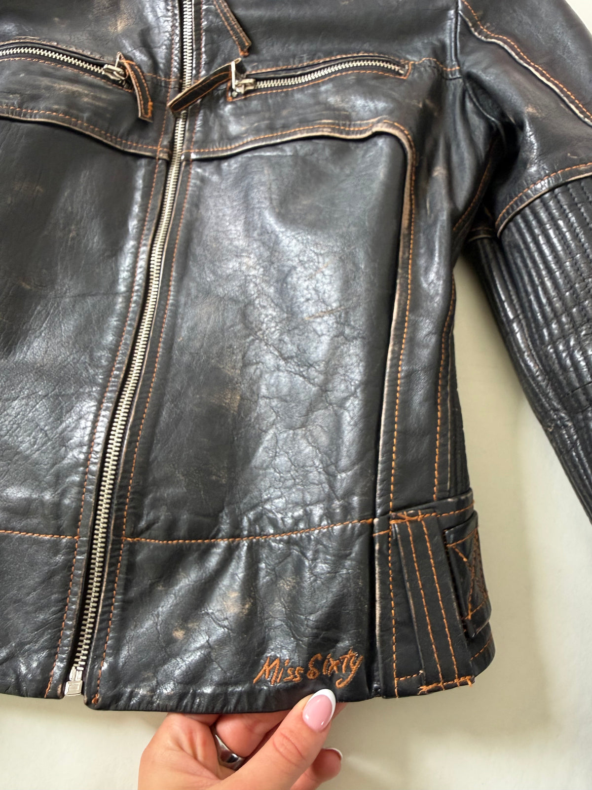 Miss Sixty Leather Biker Jacket (S)