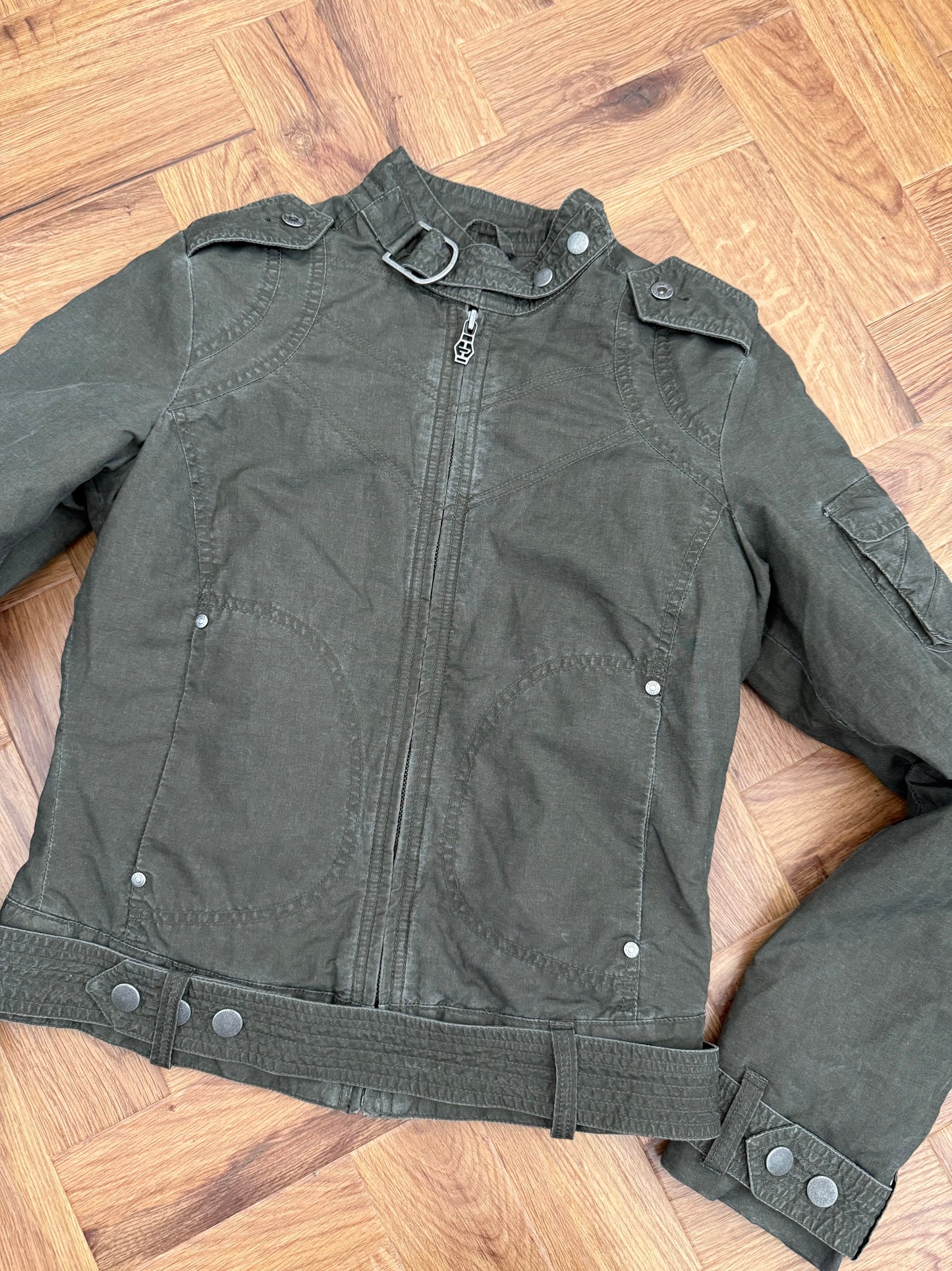 Khaki Diesel Biker Jacket (S)