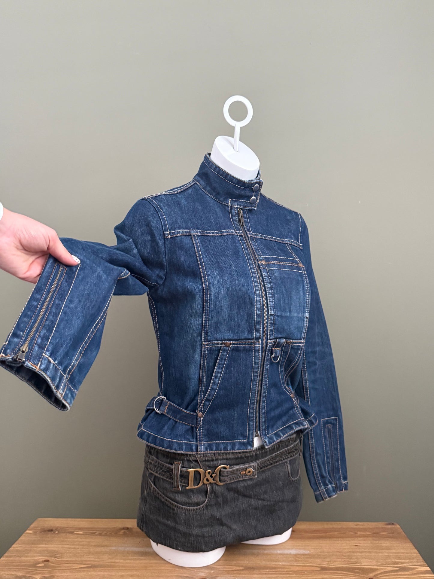 French Connection Denim Cargo Jacket (UK12)