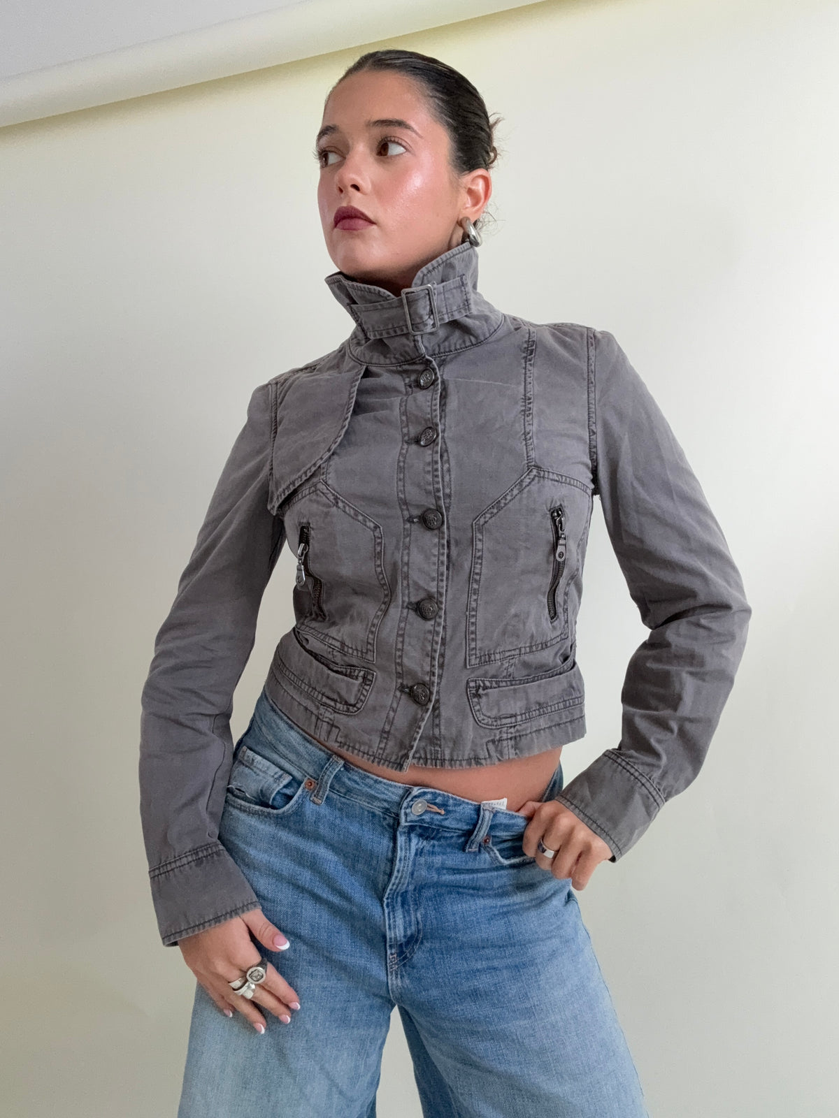 Y2K Buckle Jacket (UK8)