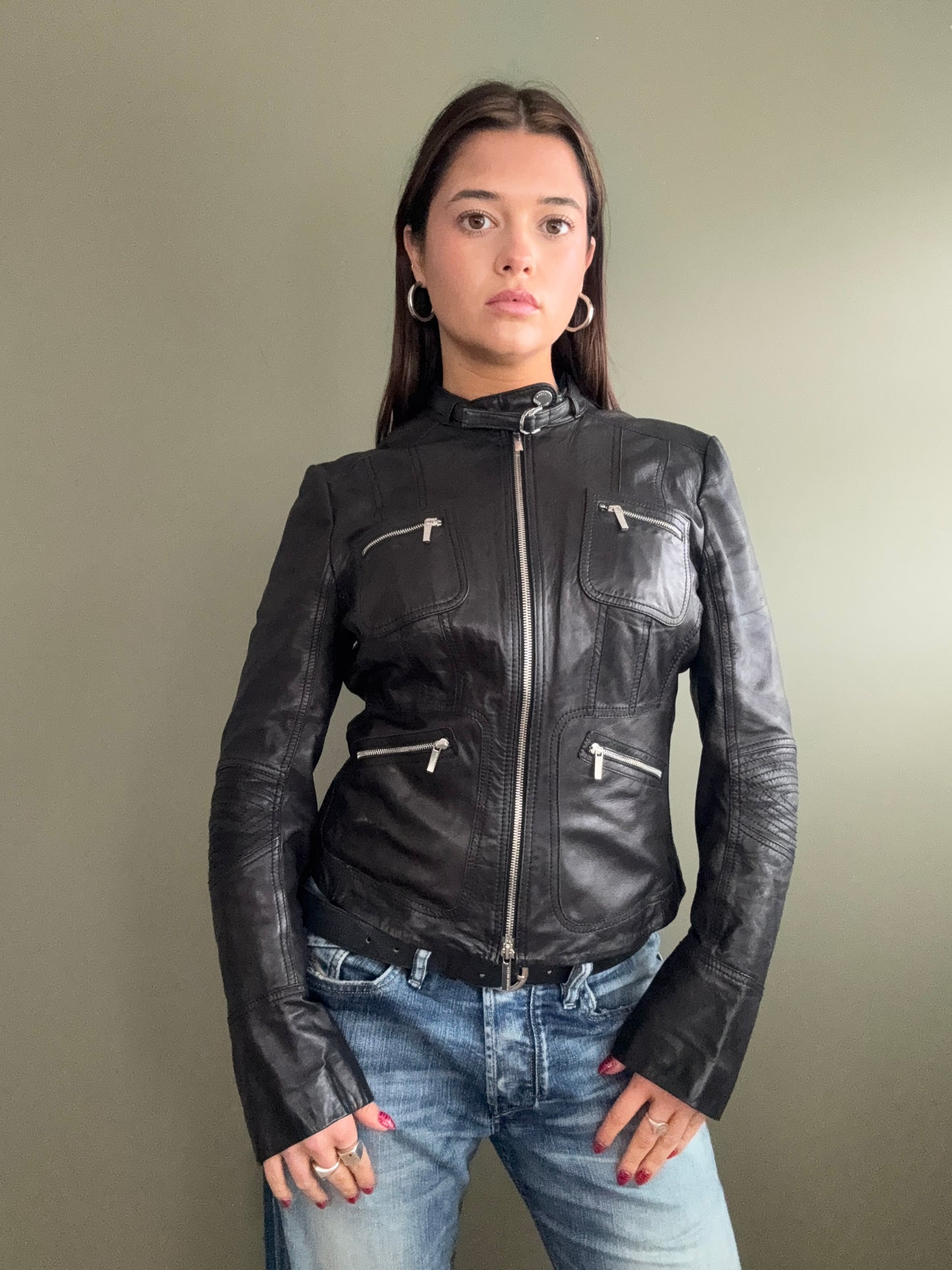 Karen Millen Leather Jacket (S)