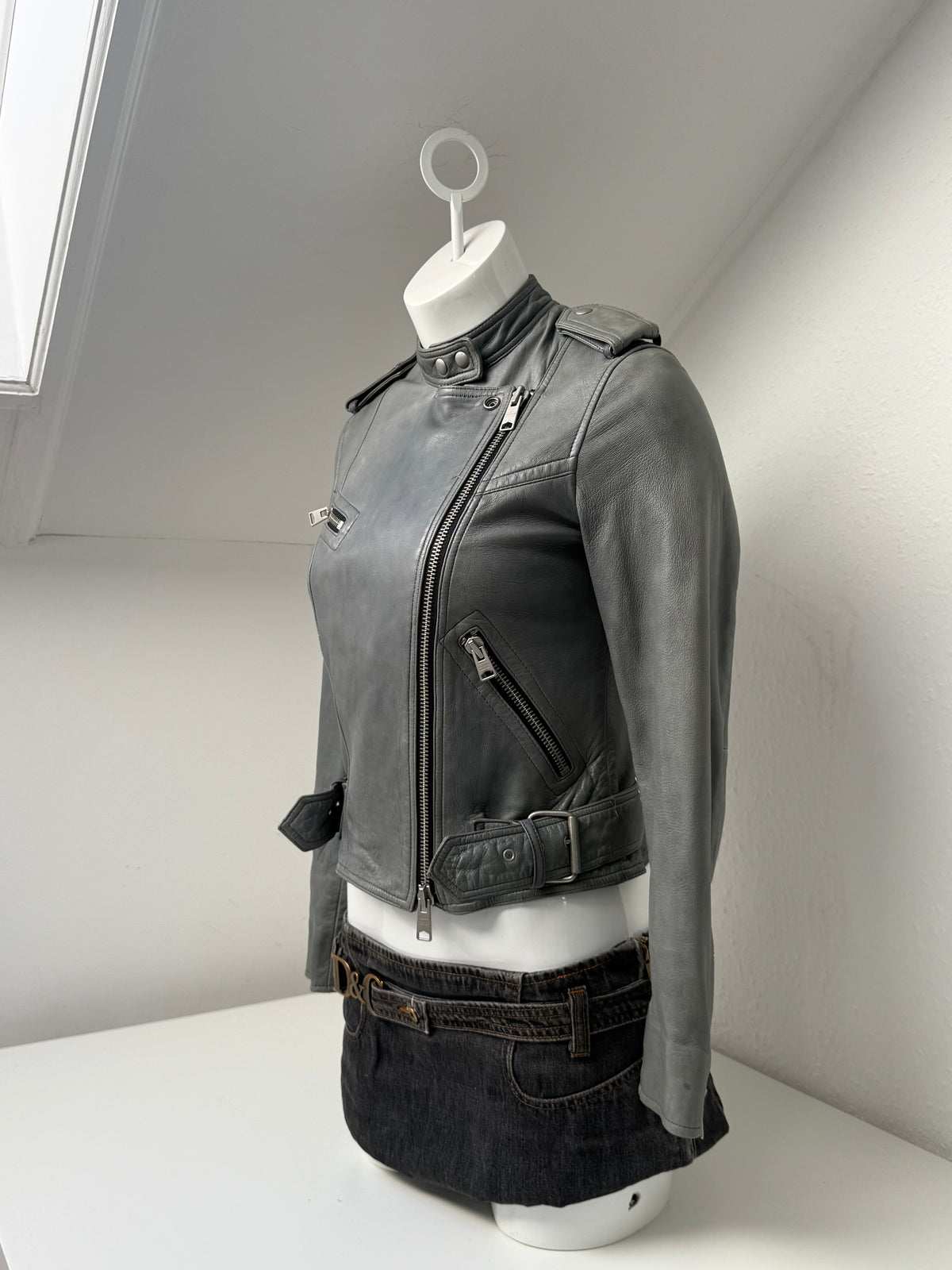 Allsaints Leather Biker Jacket (UK6)