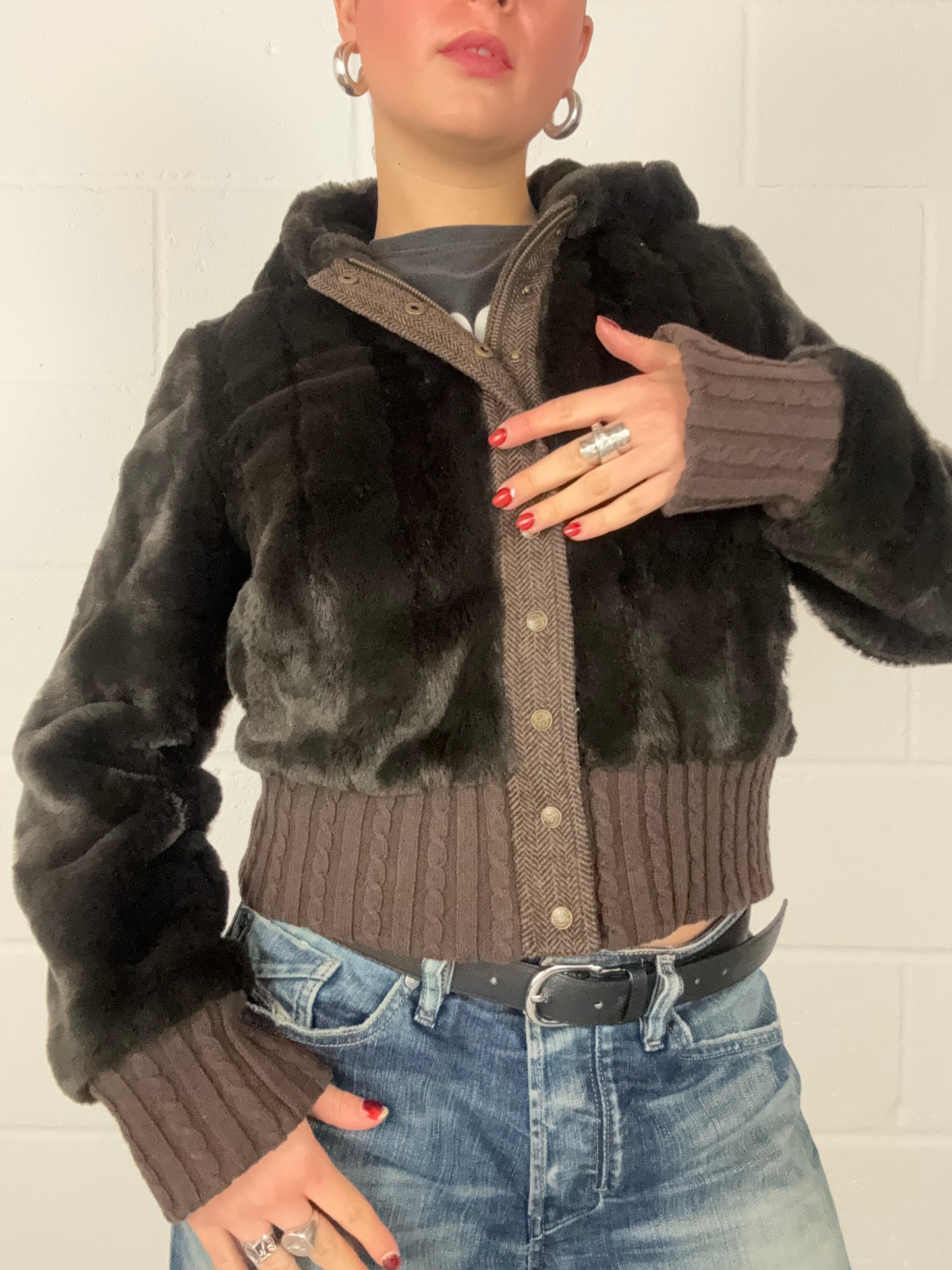 Juicy Couture Faux Fur Bomber Jacket (M)