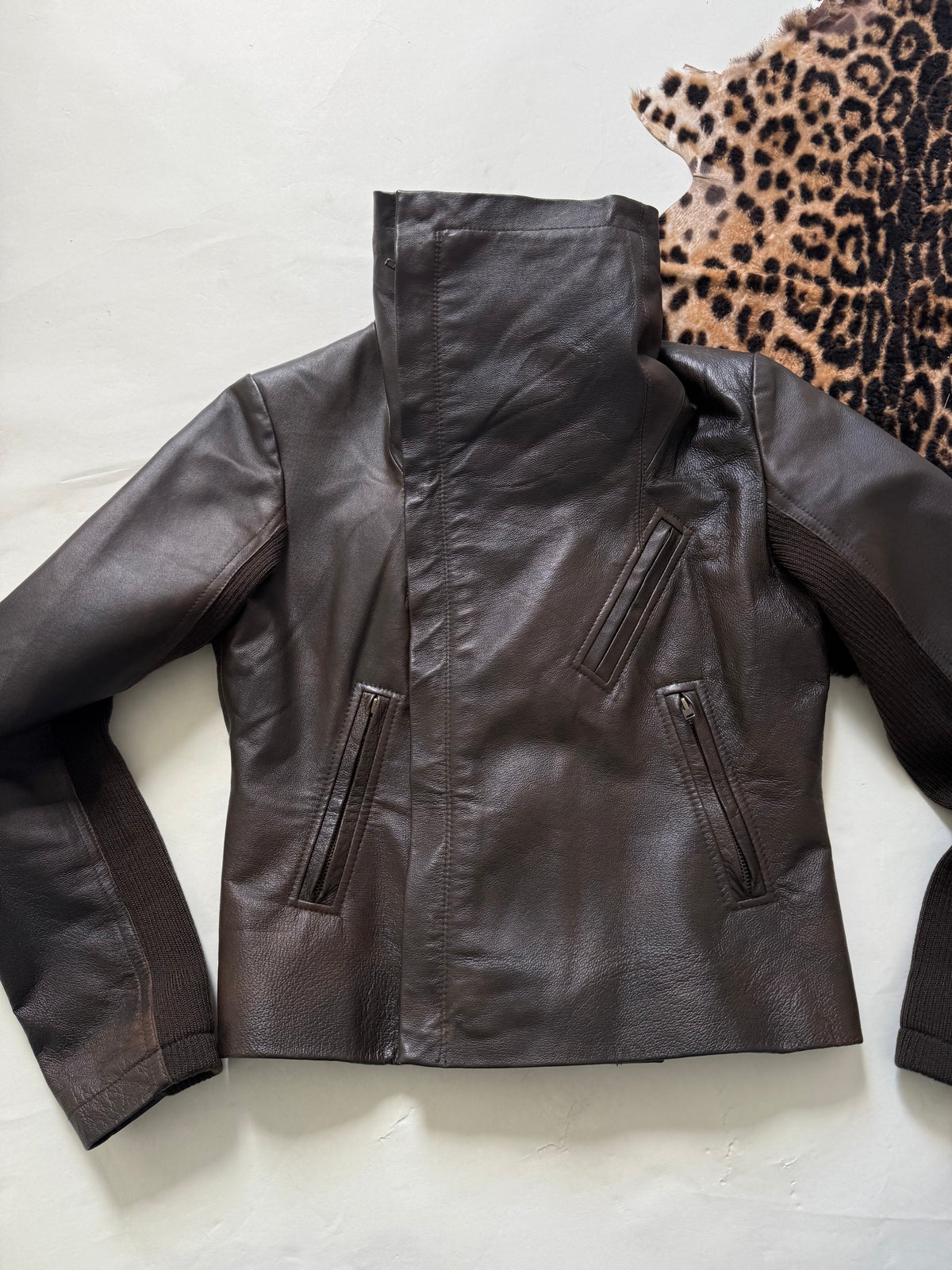 Morgan De Toi Leather Asymmetric Jacket (S)
