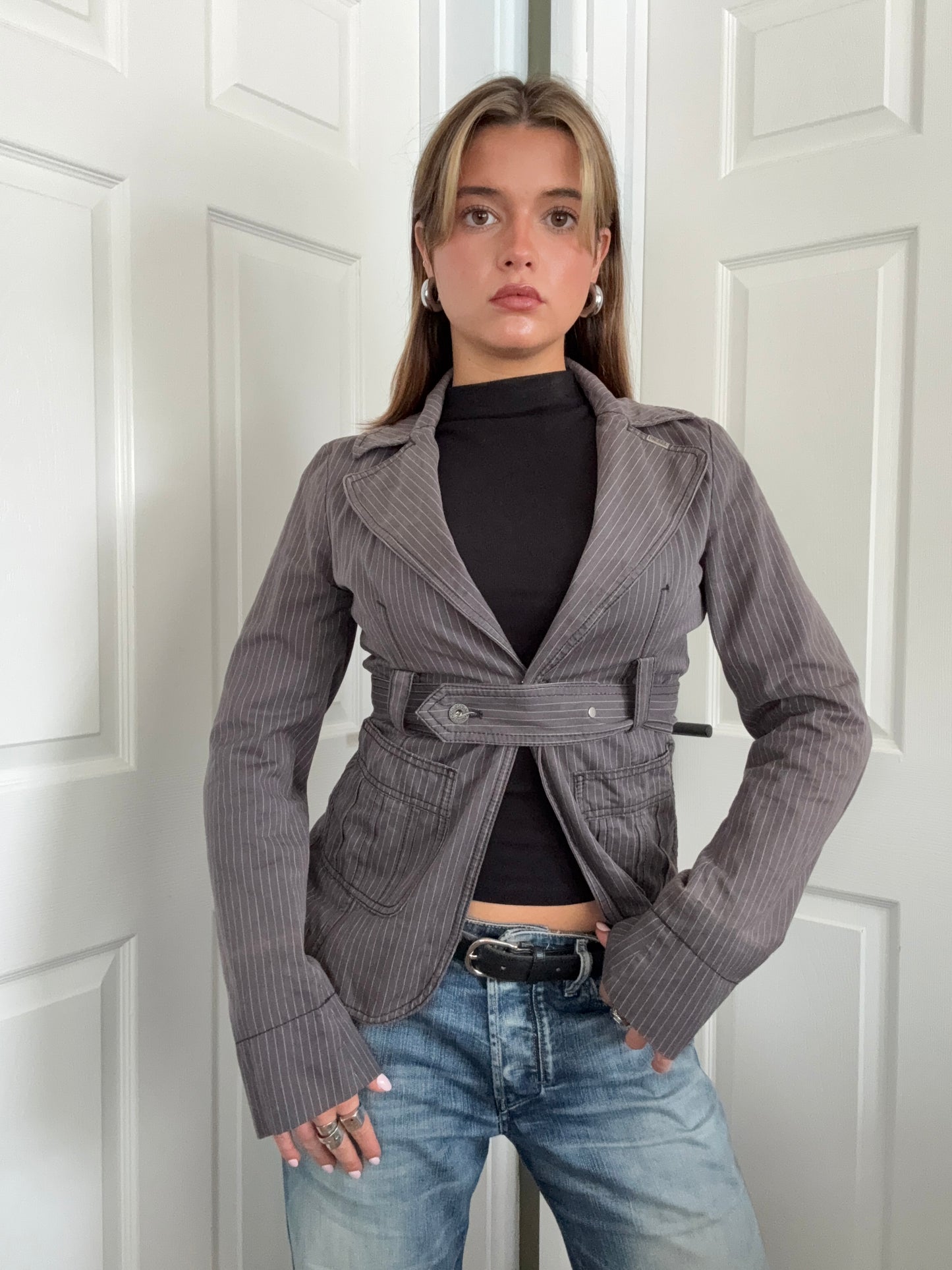Diesel Pinstripe Blazer Jacket (S)