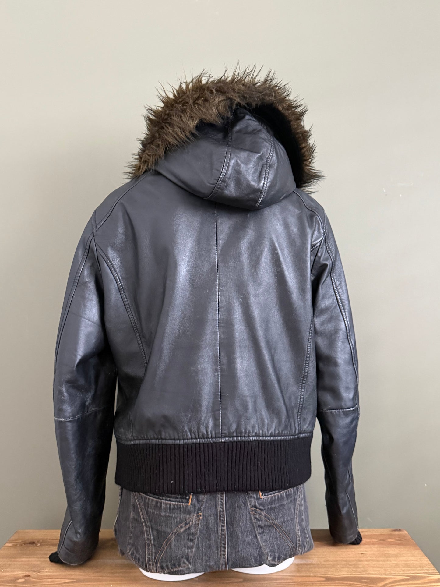 Joe Browns Leather Utility Jacket (UK18)