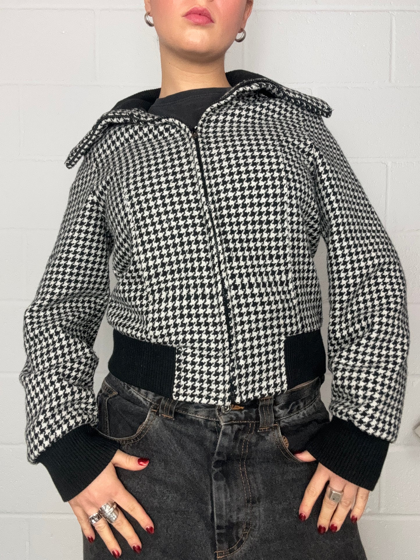 Dogtooth Print Jacket (UK10)