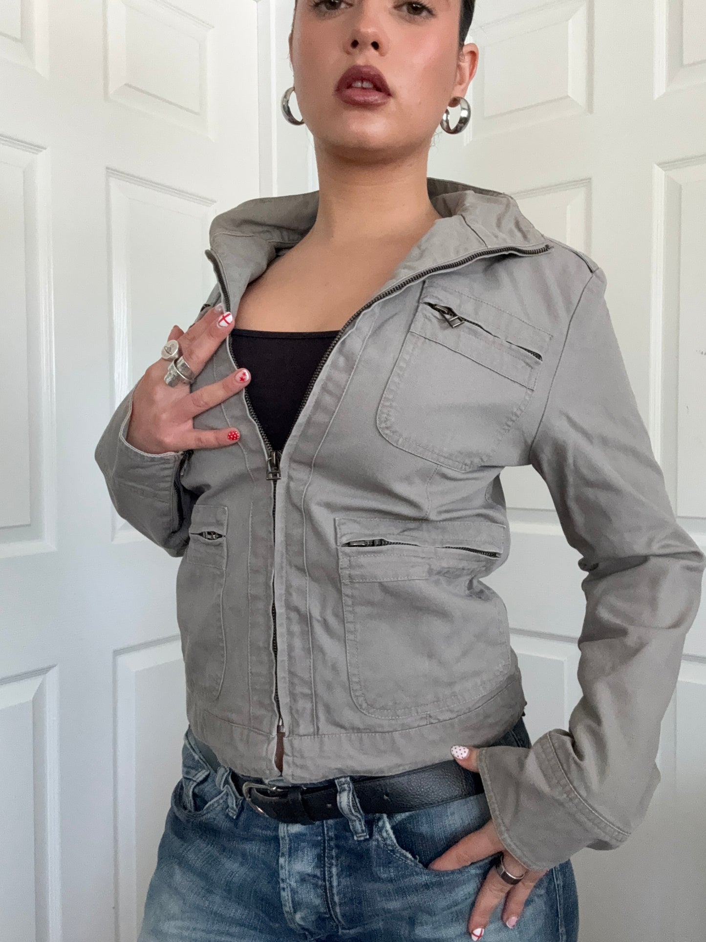 Y2K Cargo Jacket (M)