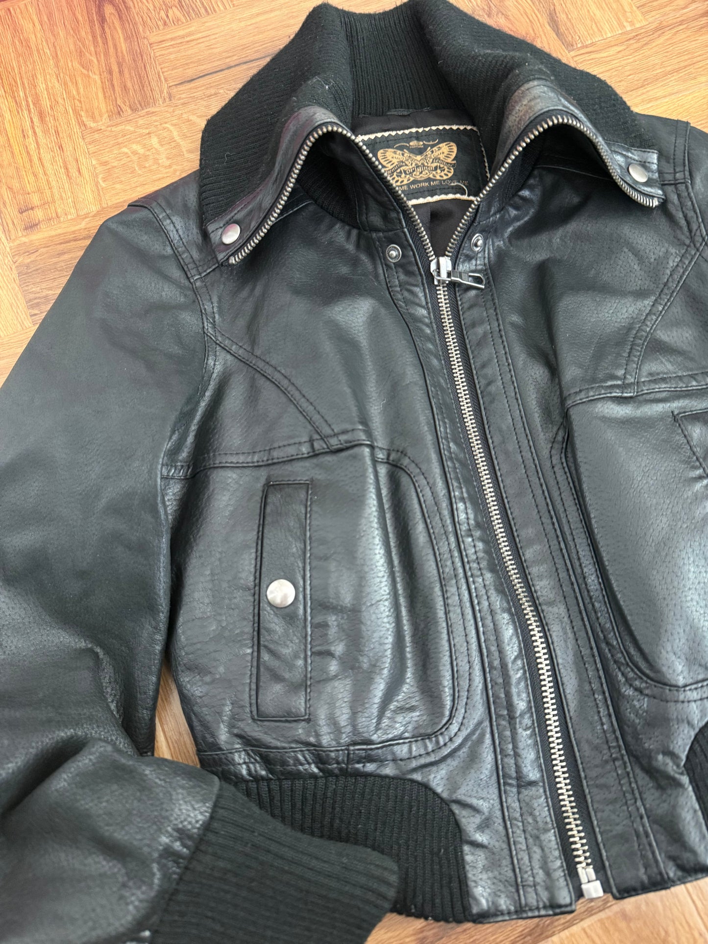 Fitted Leather Jacket (UK12)