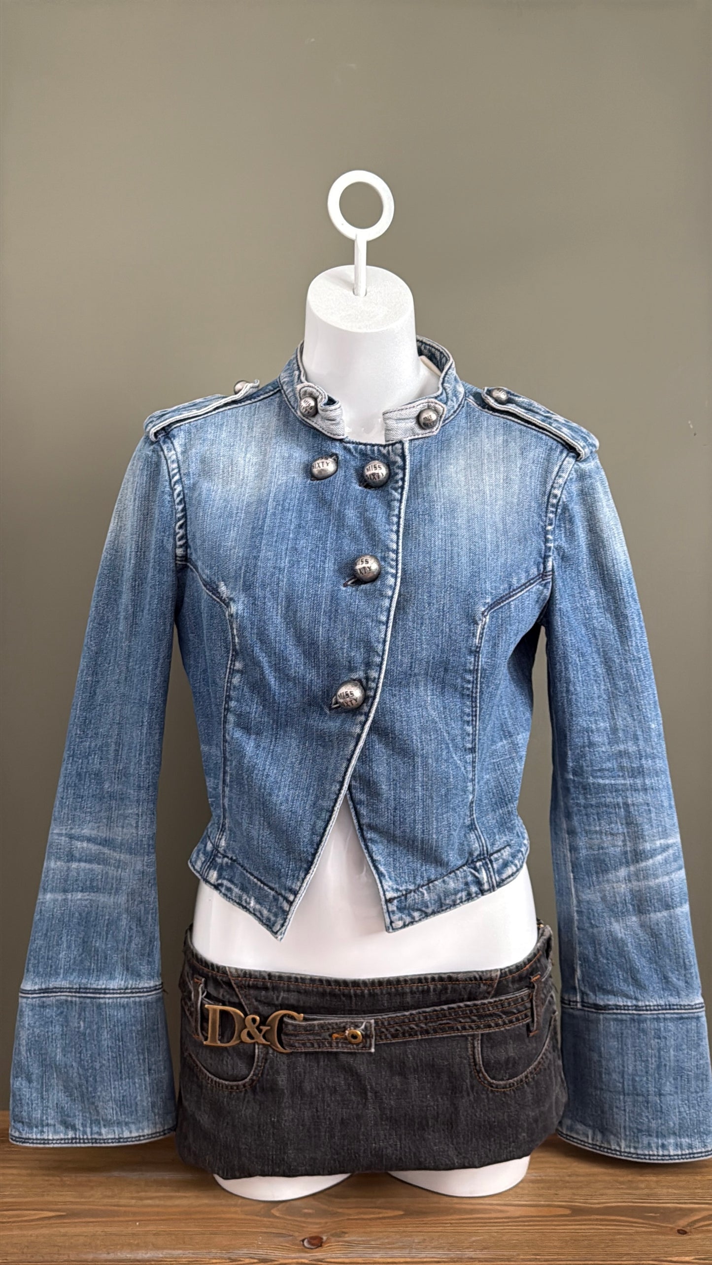 Miss Sixty Denim Military Jacket (L)
