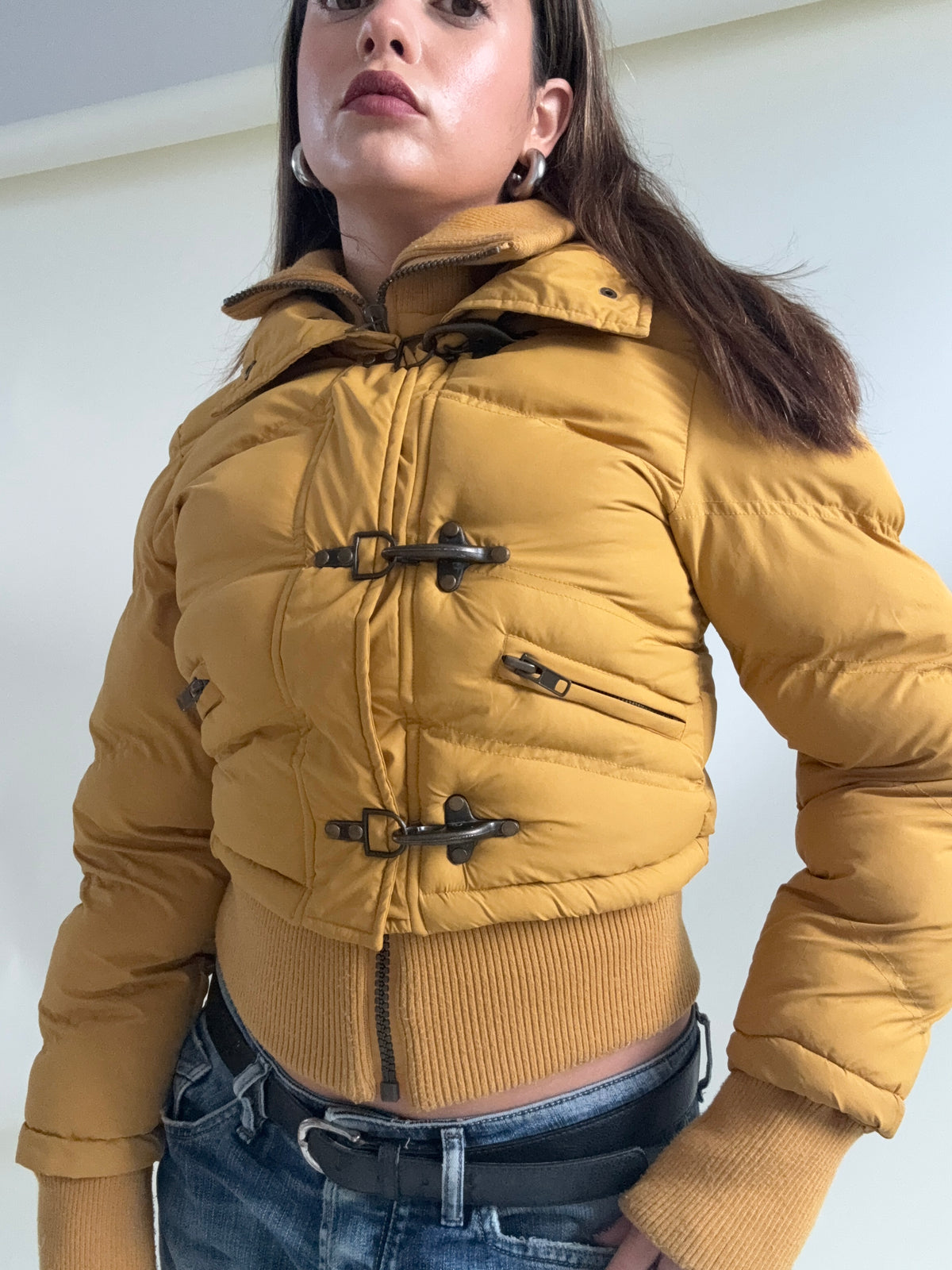 Y2K Fireman Clasp Puffer Jacket (UK10)
