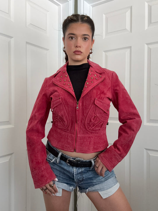 Red Suede Jacket (UK12)