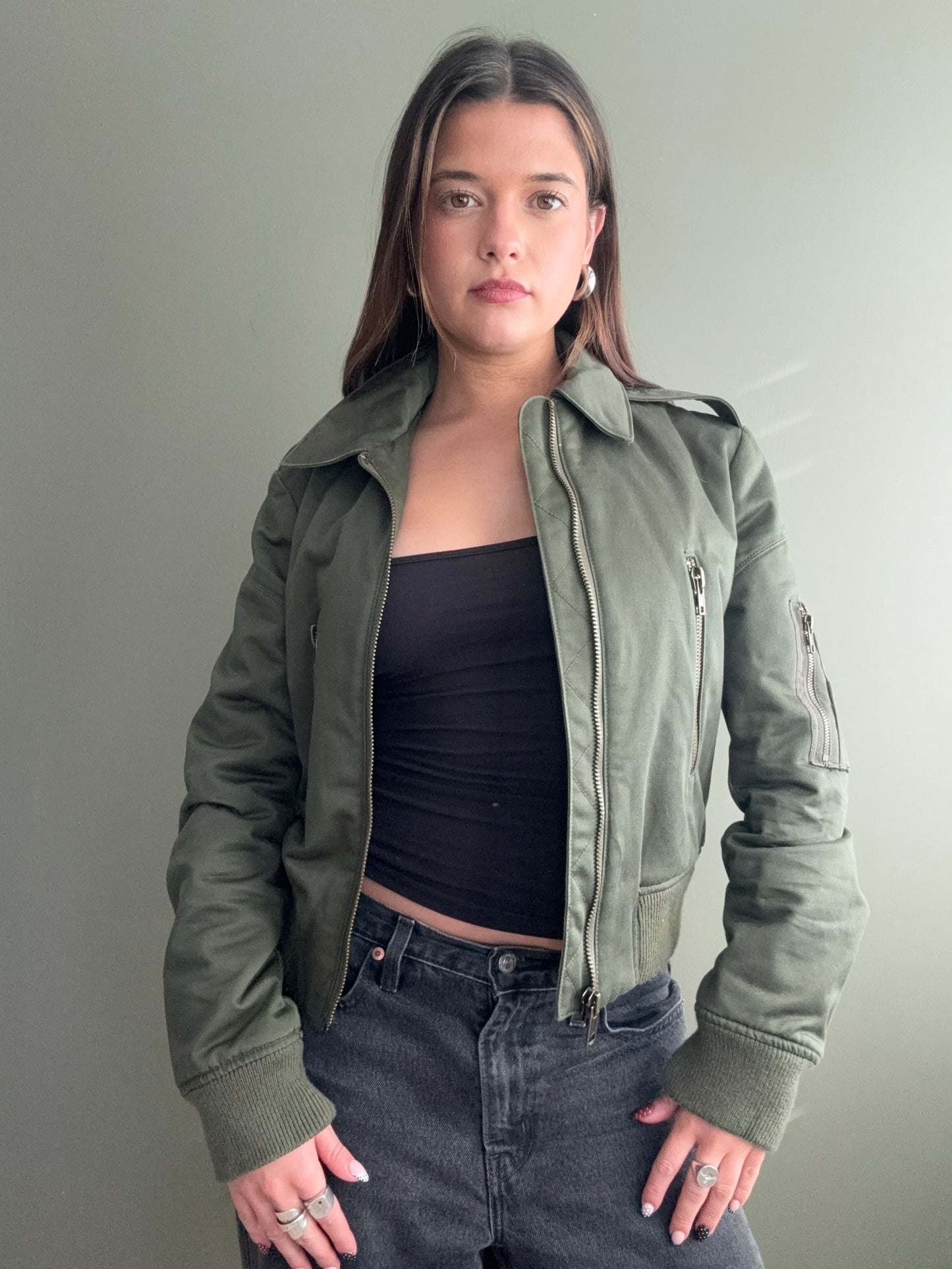 Khaki Diesel Bomber Jacket (S)