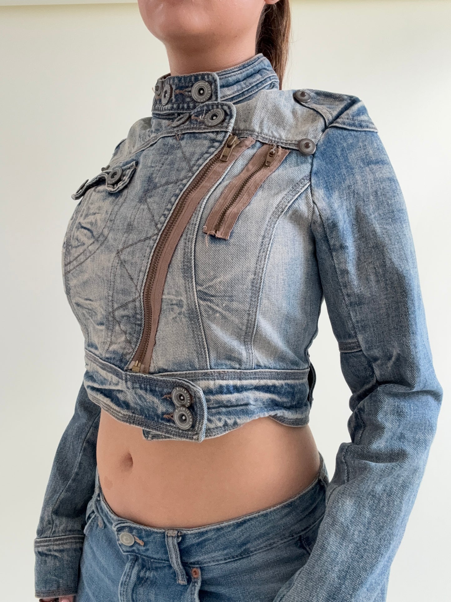 Cropped Denim Corset Jacket (UK14)