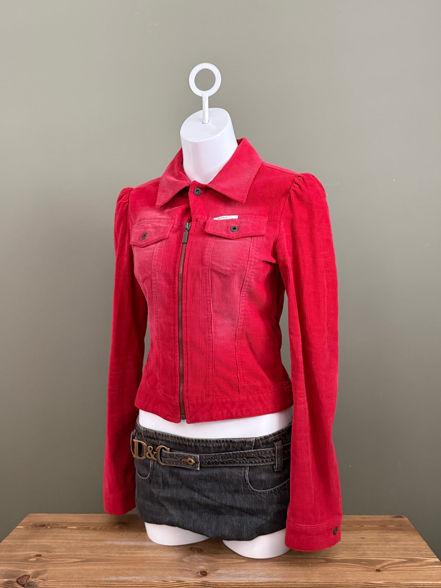 Red Diesel Corduroy Fitted Jacket (M)
