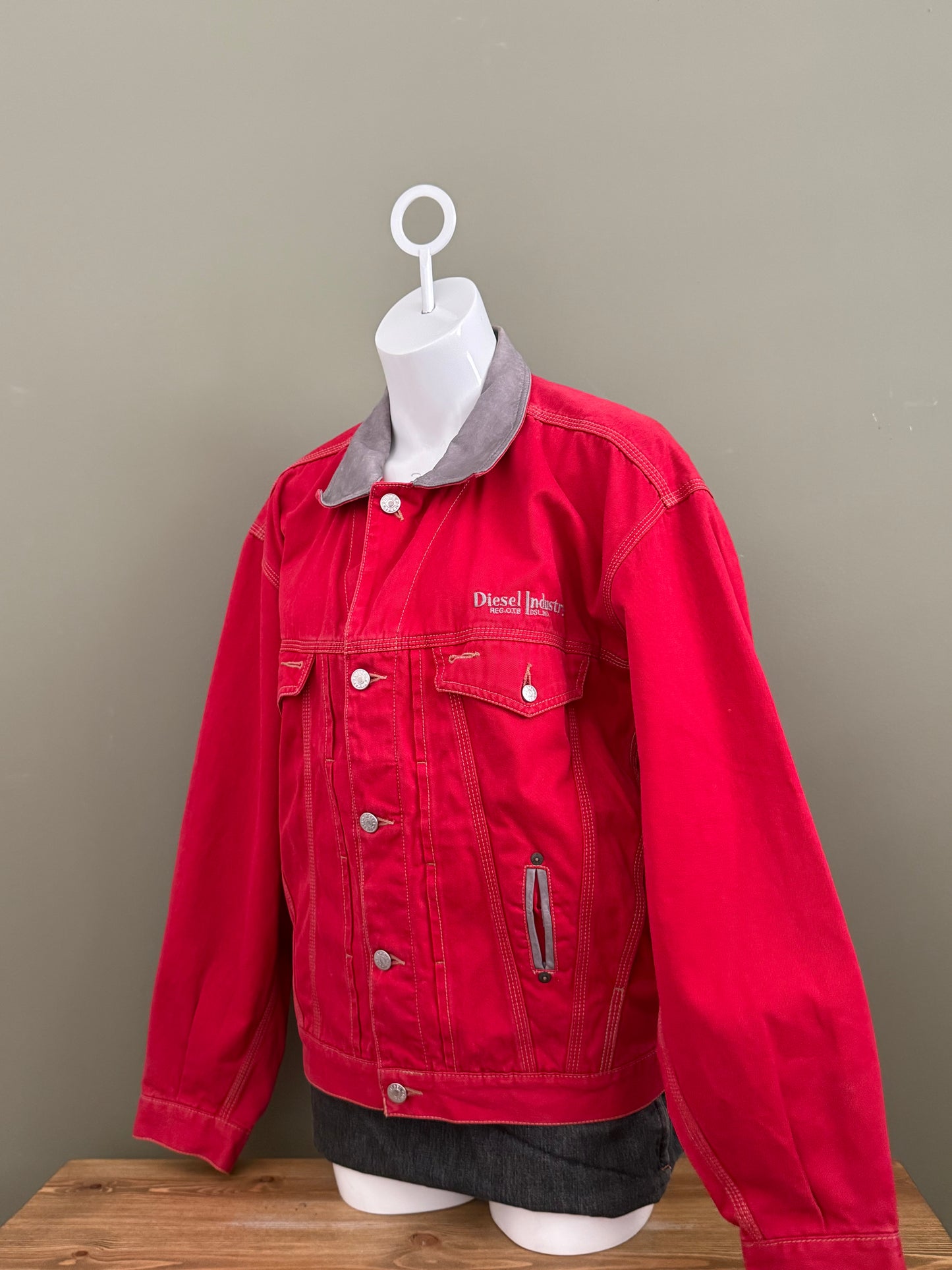 Diesel Red Trucker Jacket (M)