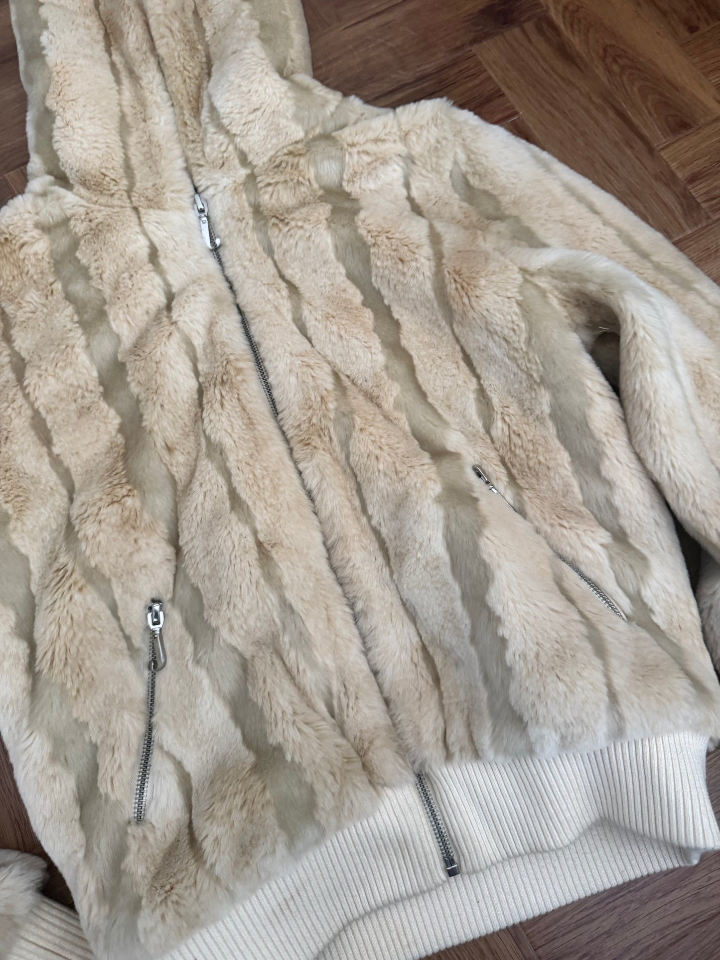 Juicy Couture Faux Fur Hooded Jacket (S)