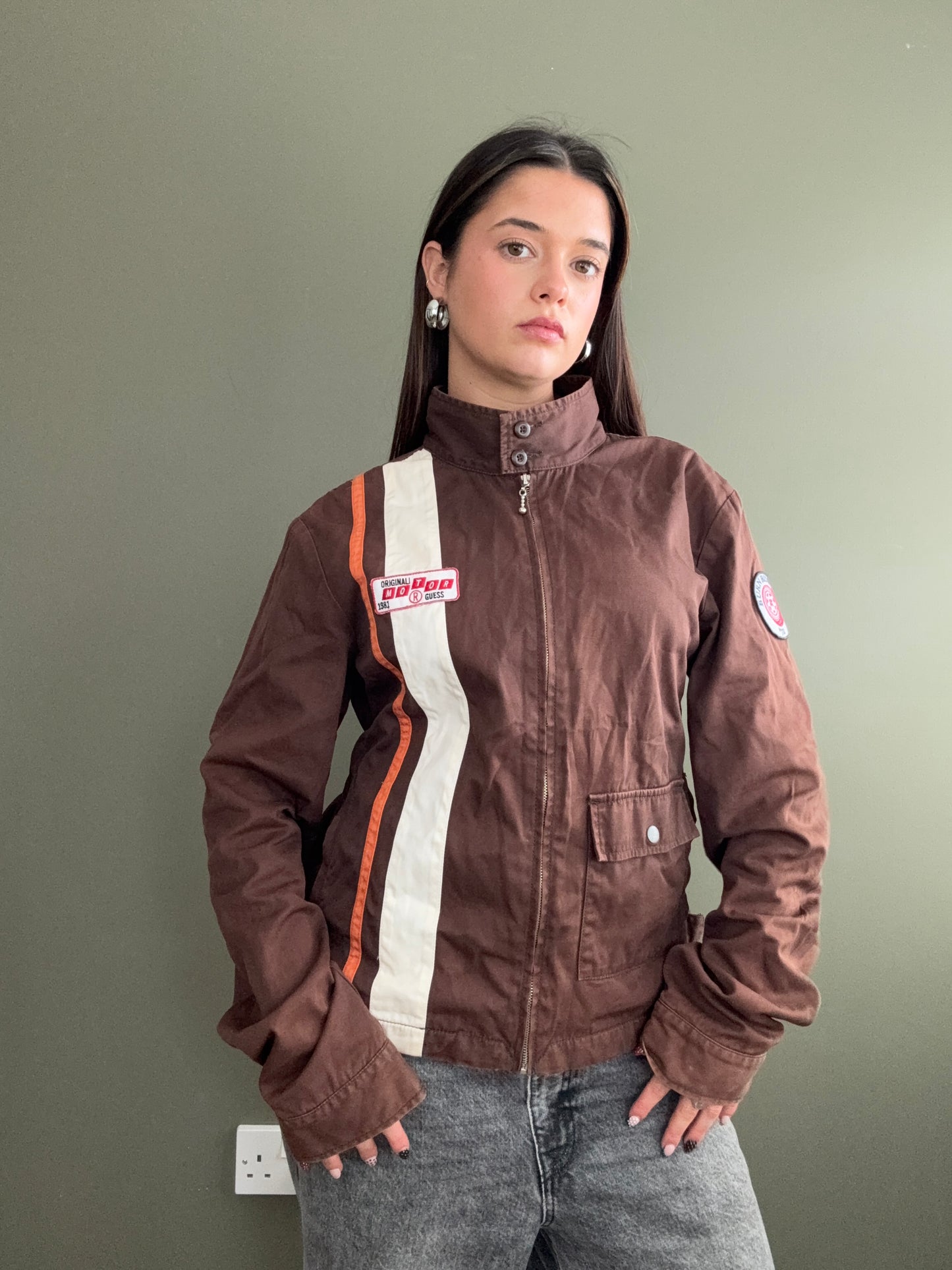 Guess Brown Biker Jacket (S)