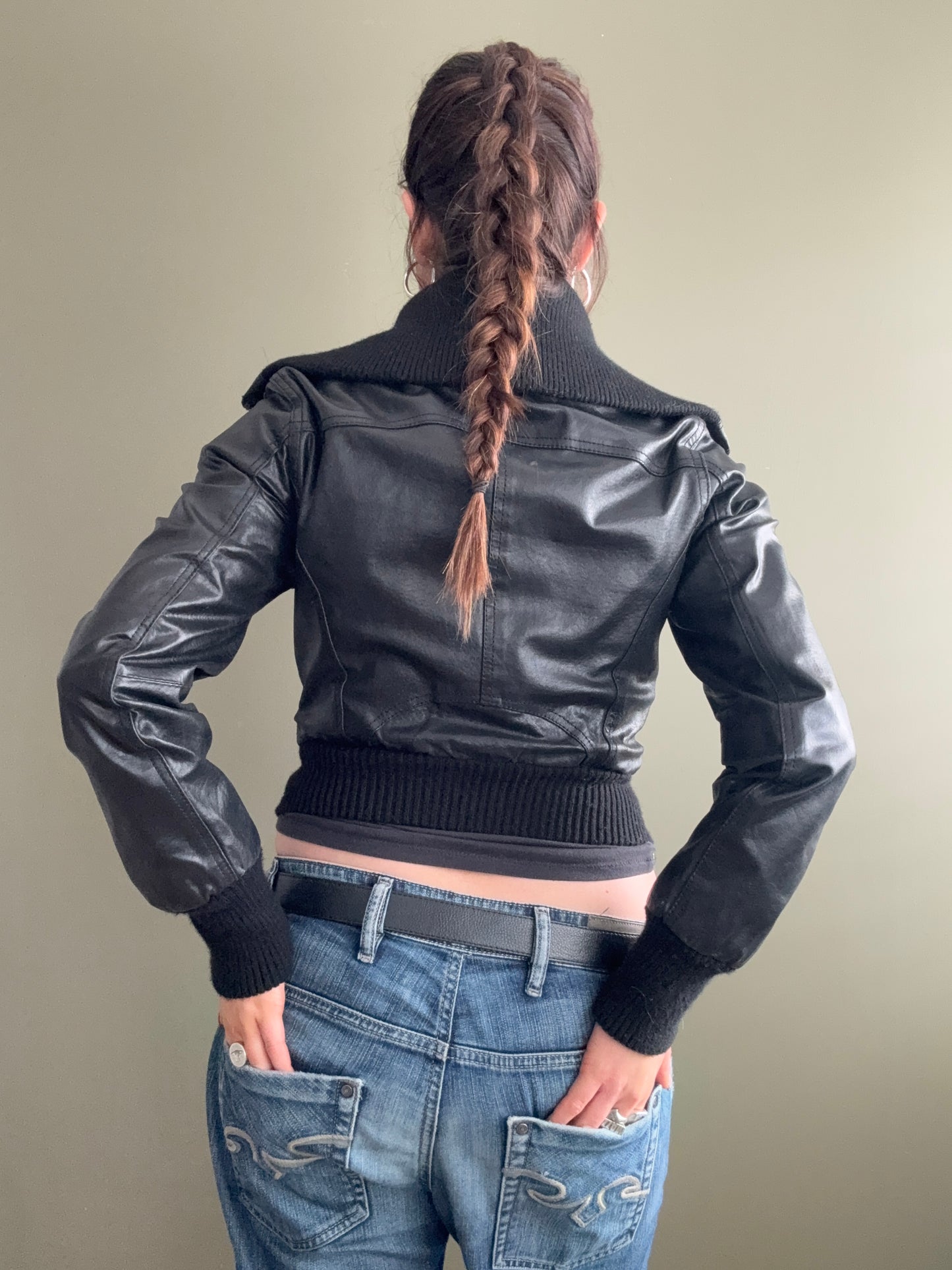 Fitted Leather Jacket (UK10)