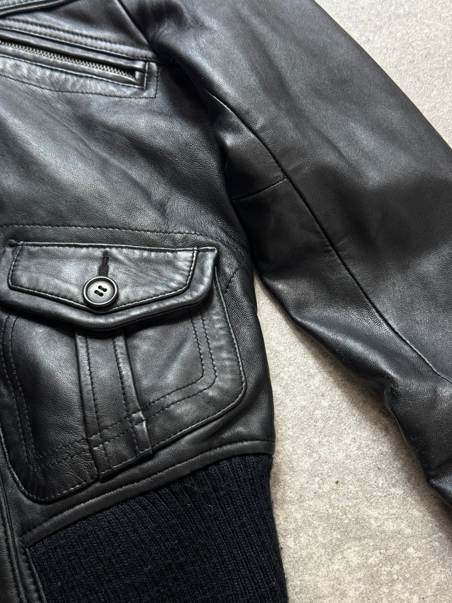 Leather Bomber Jacket