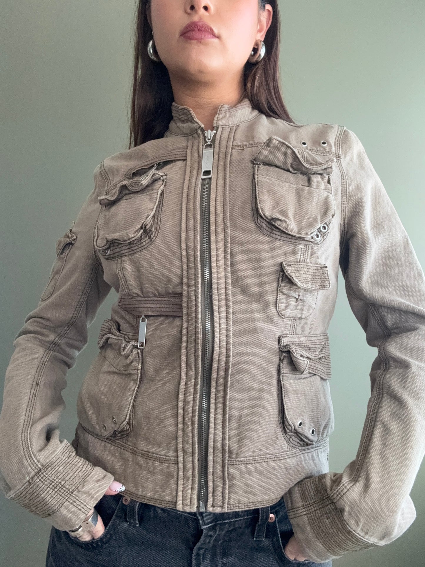 Y2K Cargo Jacket (UK12)
