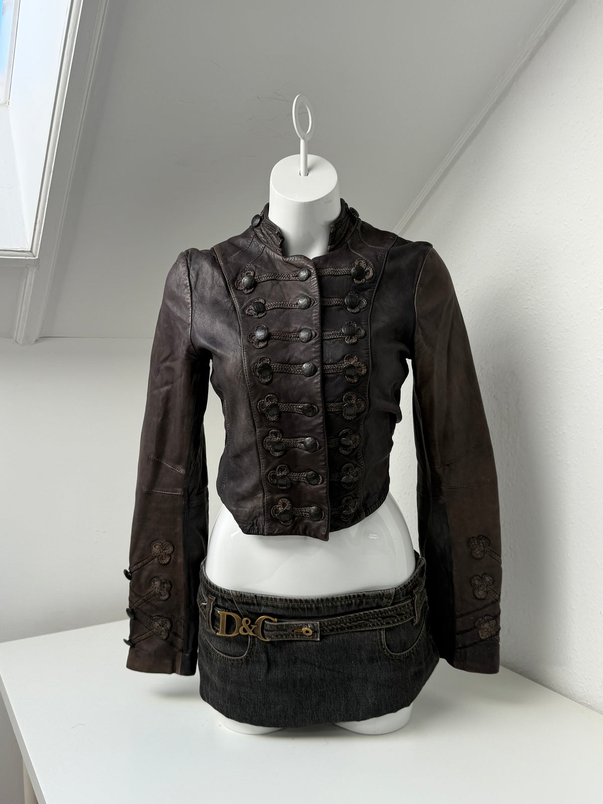 Allsaints Leather Military Jacket (UK12)