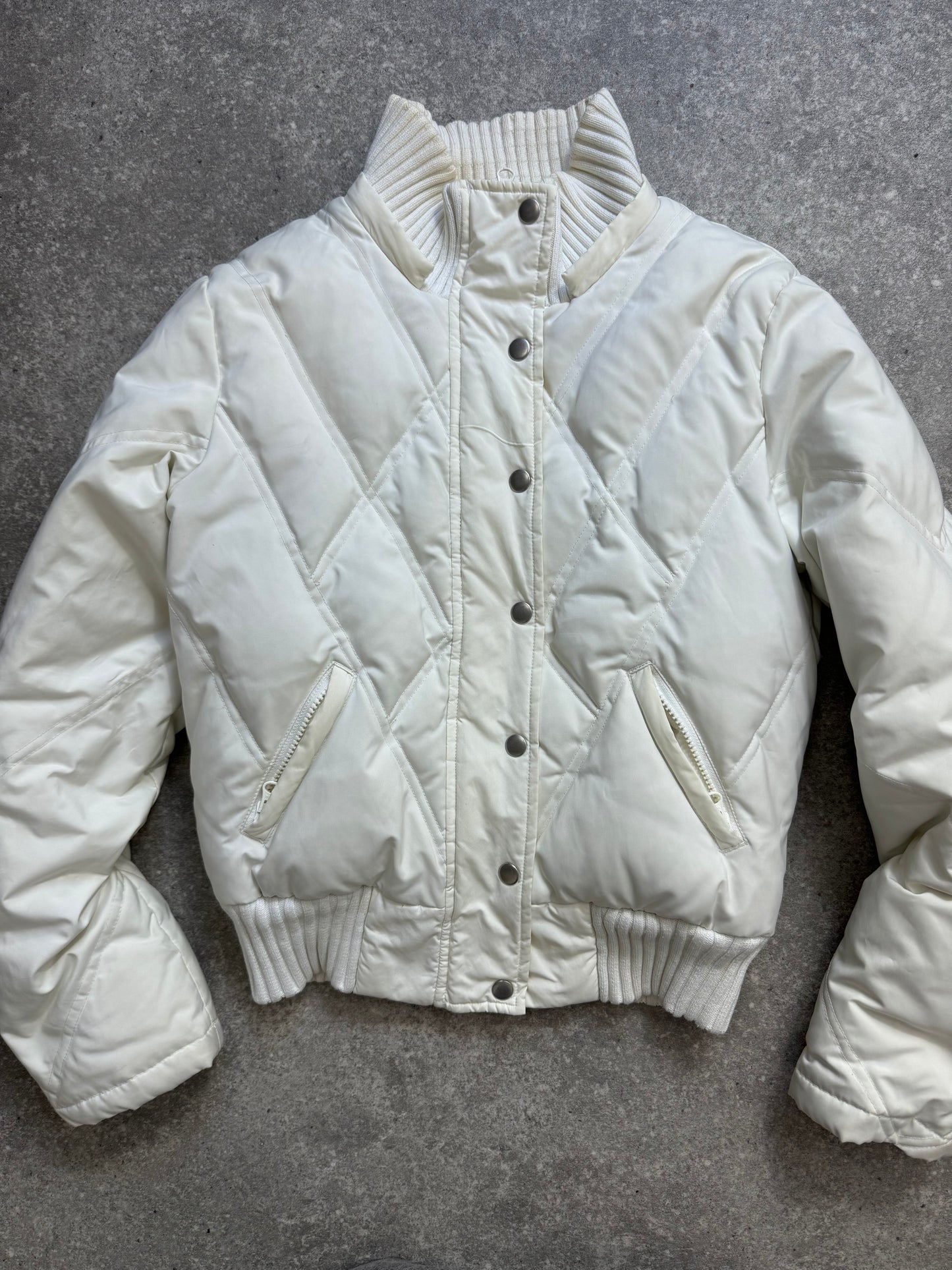 Cream Y2K Puffer Jacket (UK8)